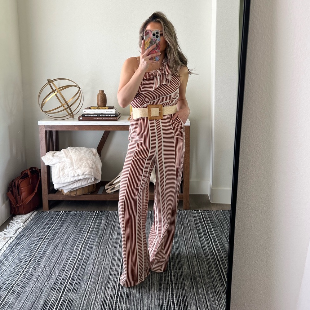 Striped jumpsuit